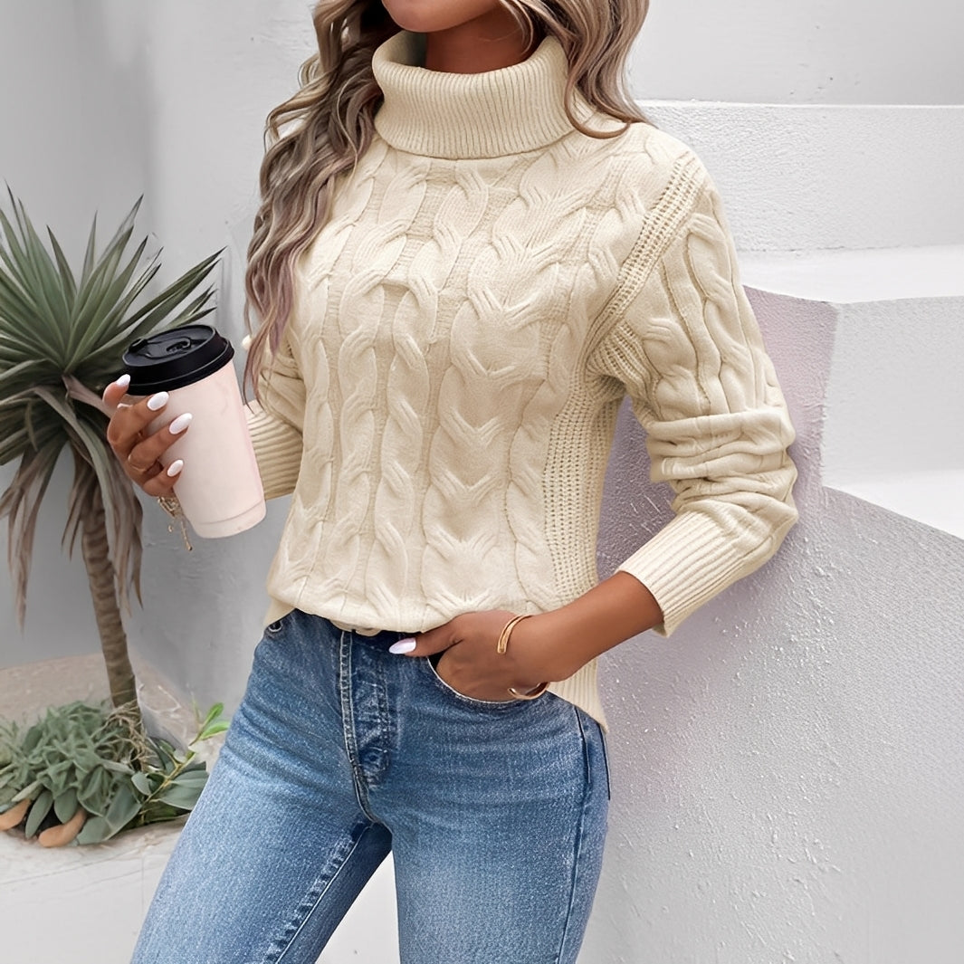 Amélie - Komfortabler Damenrollkragenpullover aus Baumwolle