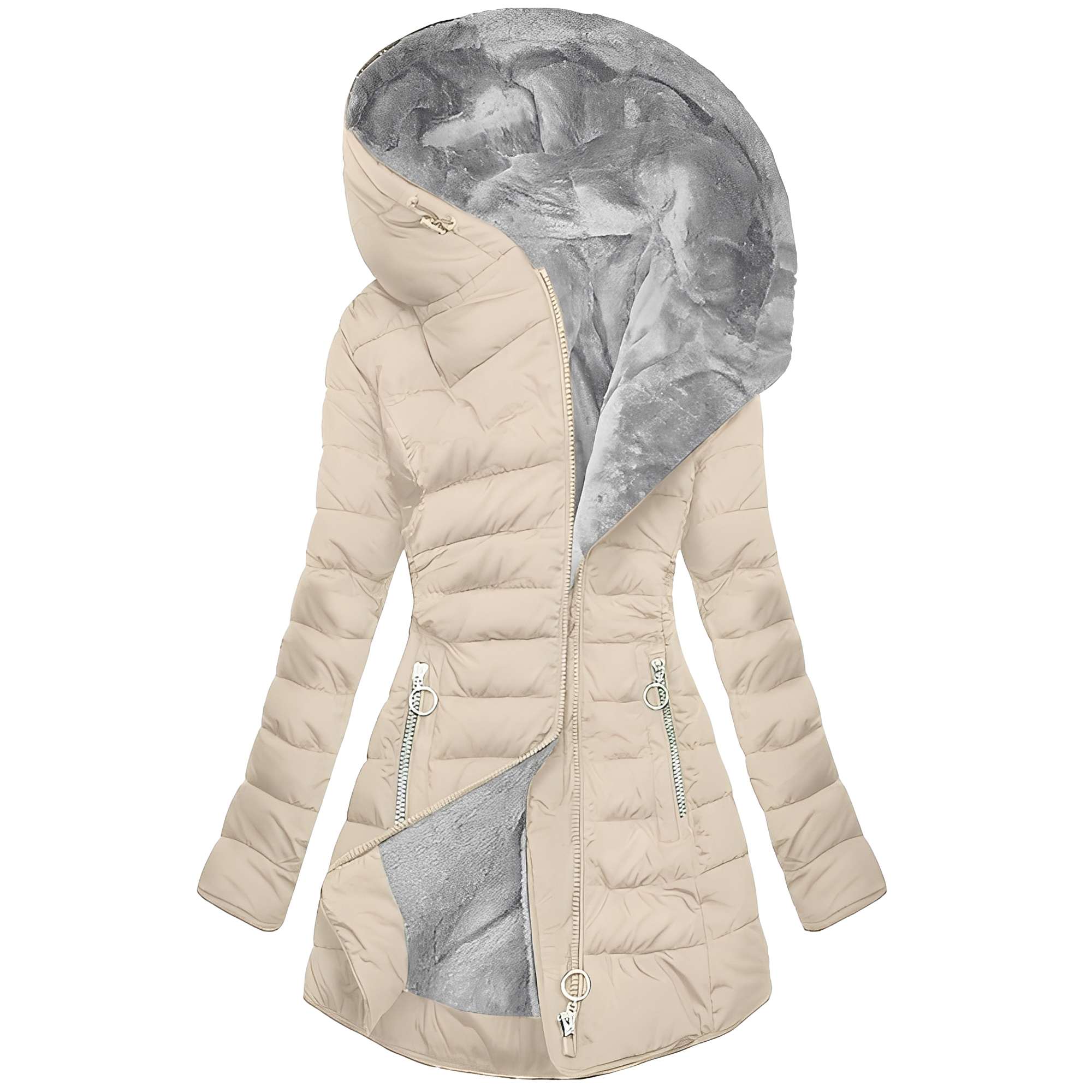 Jasmine - Moderne Damen-Winterjacke mit Kapuze