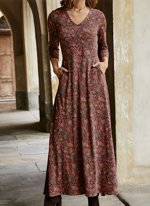 Adeline – Retro Maxikleid