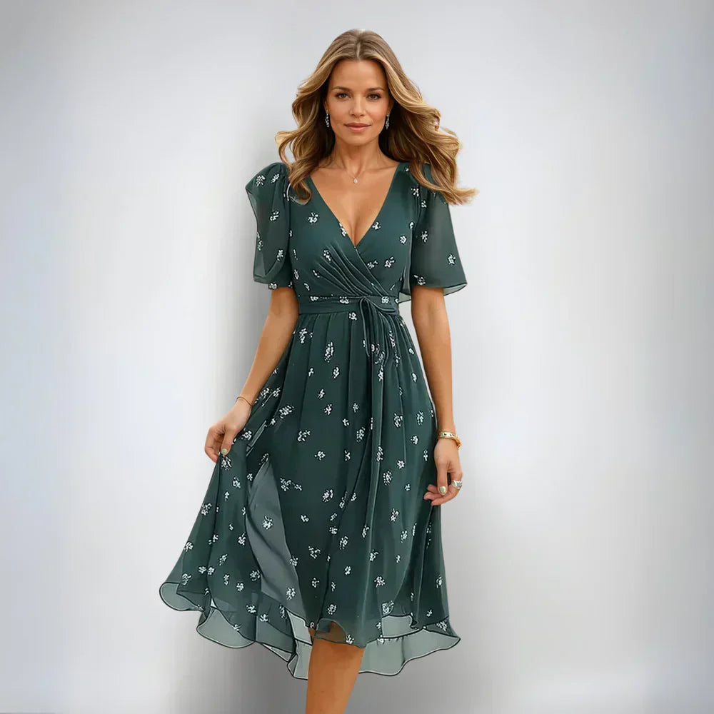 Annegret - Damenkleid mit V-Ausschnitt