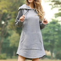 Juris – Langes Sweatkleid mit Kapuze