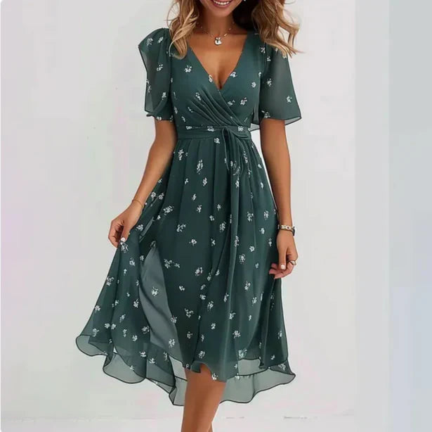 Annegret - Damenkleid mit V-Ausschnitt